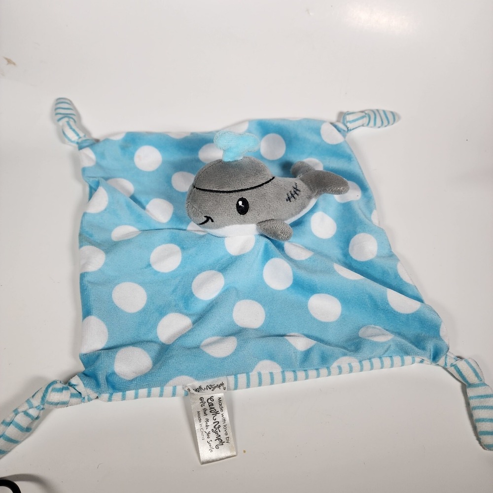 Earth‎ Nymph Baby Blanket Pirate Whale Blue Dots Striped Lovey Lovie